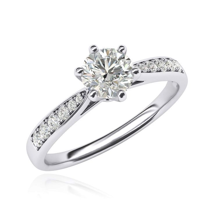 Round brilliant diamond solitaire ring